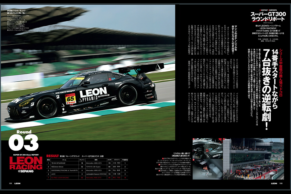 LEON10月号見開きページ